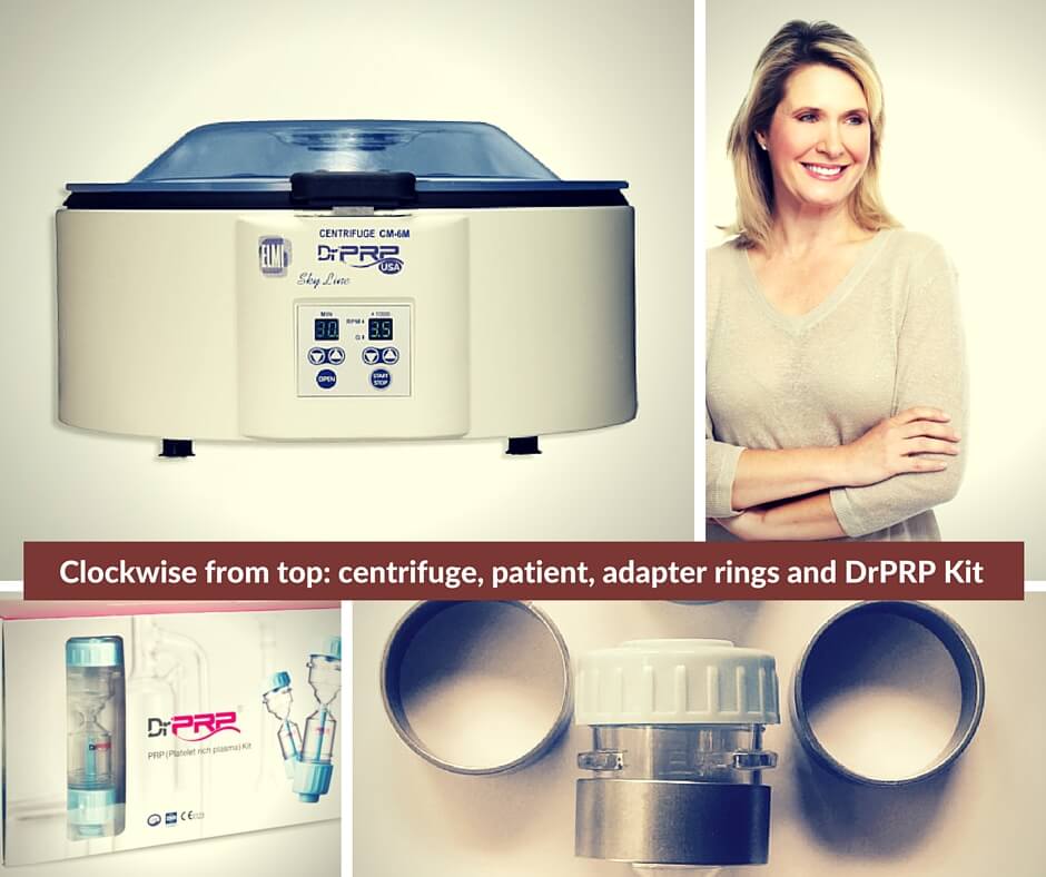 Platelet-Rich Plasma Centrifuge, Adapter Rings, and PRP Kit